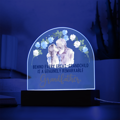 Behind every great-grandchild Acrylic Dome Plaque