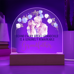 Behind every great-grandchild Acrylic Dome Plaque