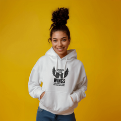 Under his wings you will find refuge Hooded Sweatshirt