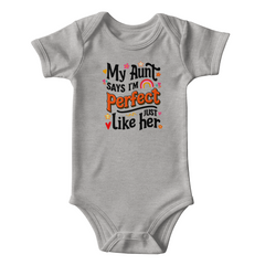 “My Aunt Says” Baby Onesie – Funny Baby Bodysuit – Cute Newborn Gift Outfit