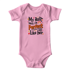“My Aunt Says” Baby Onesie – Funny Baby Bodysuit – Cute Newborn Gift Outfit