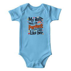 “My Aunt Says” Baby Onesie – Funny Baby Bodysuit – Cute Newborn Gift Outfit