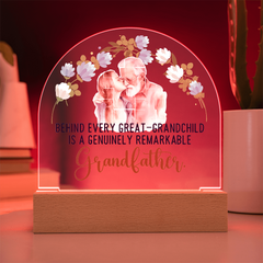 Behind every great-grandchild Acrylic Dome Plaque