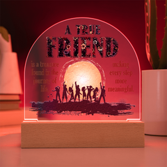 A True Friend Acrylic Dome Plaque