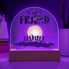 A True Friend Acrylic Dome Plaque