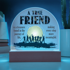 A True Friend Acrylic Dome Plaque